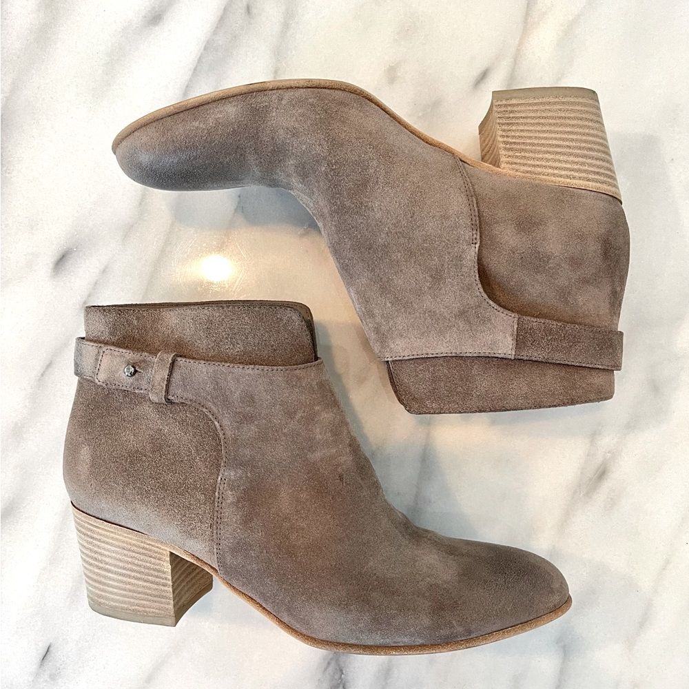 Vince Harriet Bootie in Limestone Suede